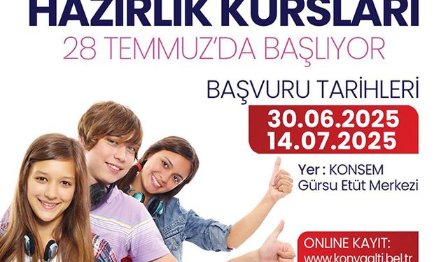 Konyaaltı'nda YKS kursu kayıtları başlıyor