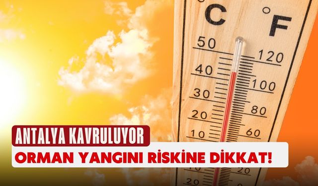Antalya kavruluyor: Hava 40 dereceye dayandı, Orman yangını riskine dikkat!