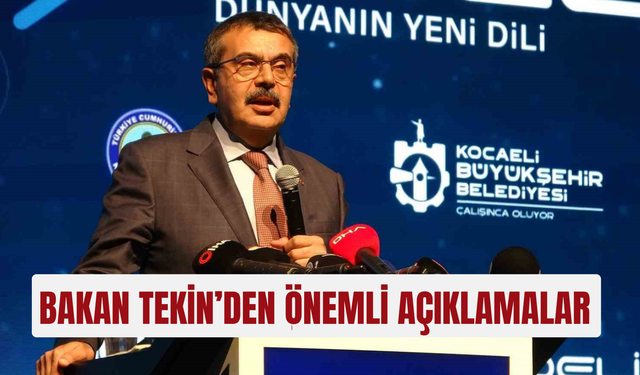 Bakan Yusuf Tekin’den önemli açıklamalar!
