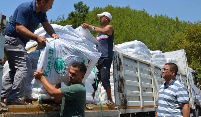 Alanyalı çiftçilere 10 ton kaolin kili