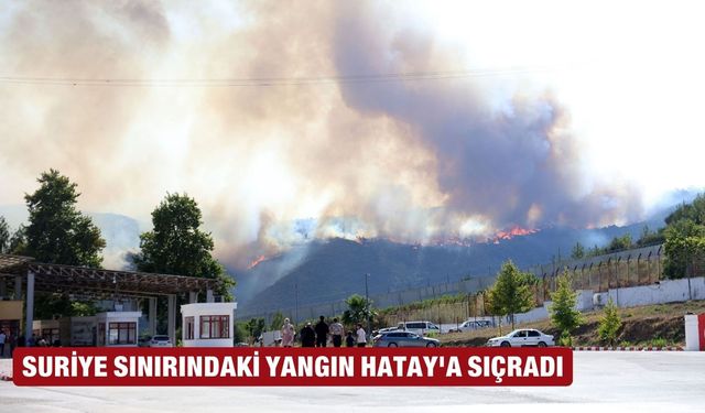 Suriye sınırındaki yangın Hatay'a sıçradı