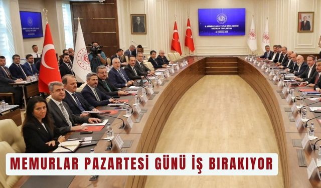 Memurlar pazartesi günü iş bırakıyor