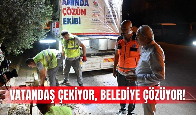 Vatandaş çekiyor, belediye çözüyor!
