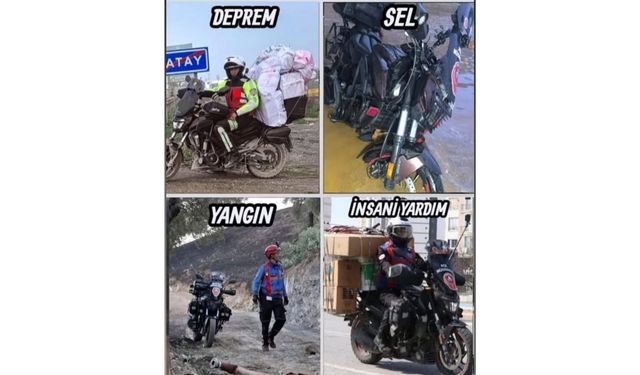 Afet gönüllüsüne sıfır motosiklet