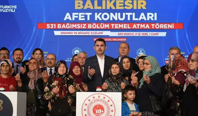 Sındırgı'da deprem konutlarının temeli atıldı