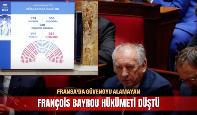 Fransa'da güvenoyu alamayan François Bayrou hükümeti düştü