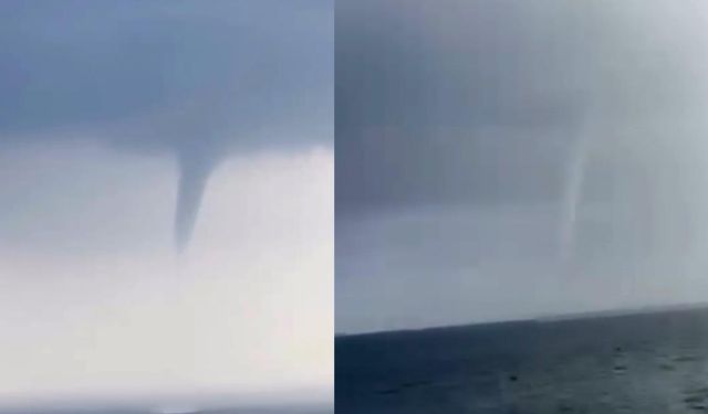 Akdeniz’de oluşan hortum görüntülendi