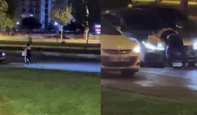 Şaşkına çeviren görüntü: Kadın ana yolda kendini seyir halindeki araçların önüne attı