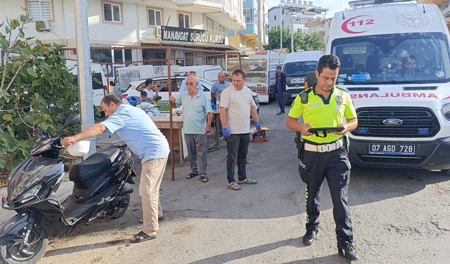 Devrilen motosikletin sürücüsü yaralandı
