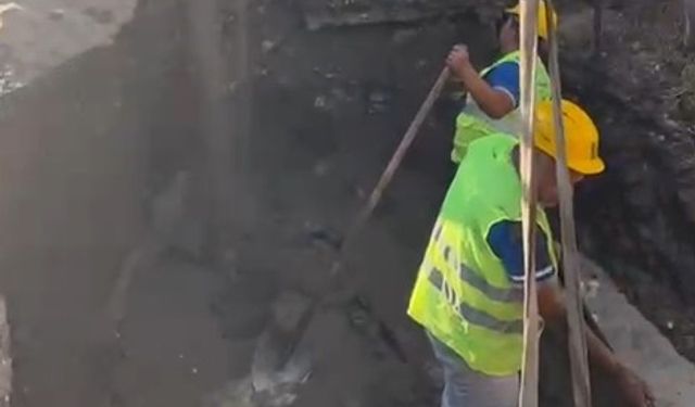 1 ayda 5 kez patlayan içme suyu hattı onarıldı