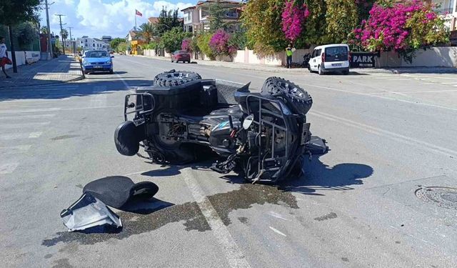 ATV ile hafif ticari araç çarpıştı: 1 yaralı