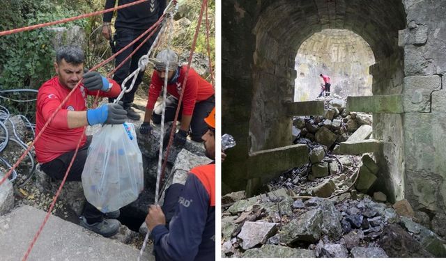Antalya'da su kuyusu ve sarnıçlarda çöp topladılar