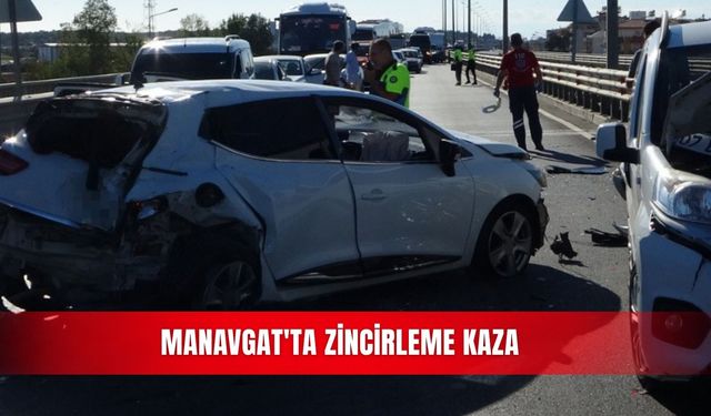 Manavgat'ta zincirleme kaza