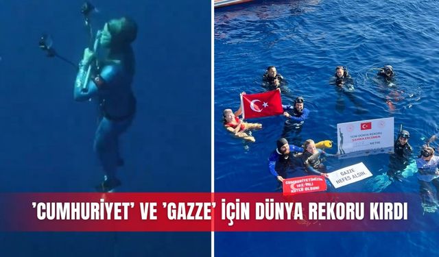 ’Cumhuriyet’ ve ’Gazze’ için dünya rekoru kırdı