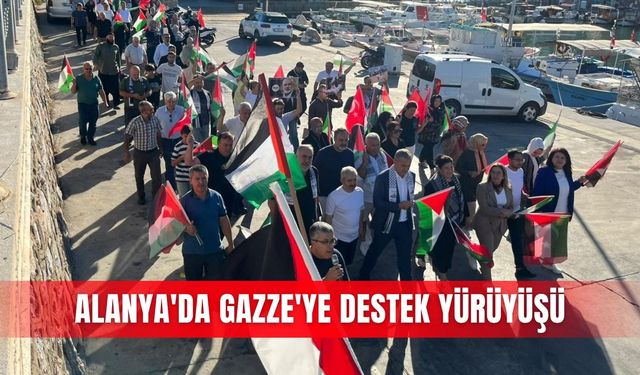 Alanya’da Gazze’ye destek yürüyüşü