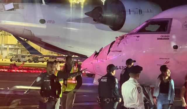 ABD’de LaGuardia Havalimanı'nda iki yolcu uçağı çarpıştı!