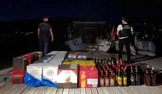 Marmaris açıklarında kaçakçılık operasyonu