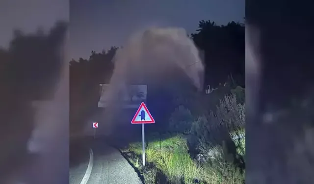 Bodrum’da ana isale hattı patladı