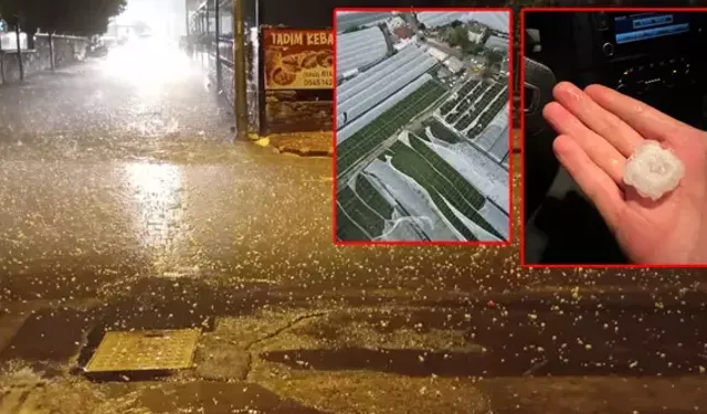 Antalya'da sağanak, yerini fırtına ve doluya bıraktı