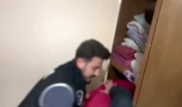 40 yıl hapis cezasıyla aranıyordu, gardıroptan çıktı