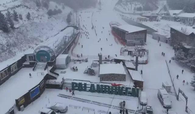 Palandöken’de kar kalınlığı 70 santimetreyi geçti