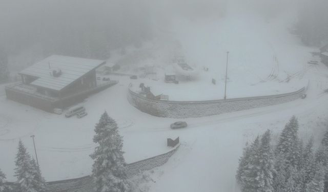 Ilgaz Dağı’nda kar kalınlığı 20 santimetreye ulaştı