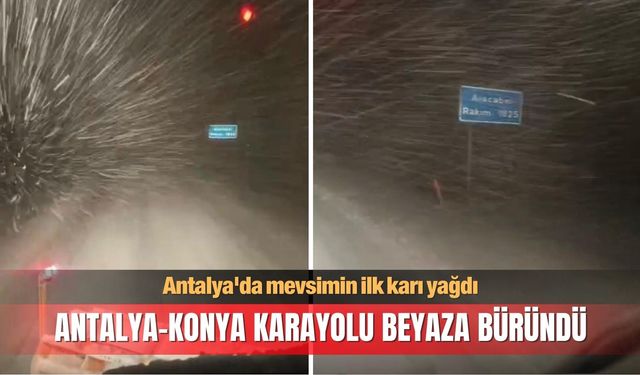 Antalya'da mevsimin ilk karı yağdı