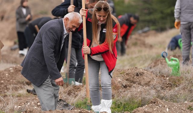 TUSAŞ şehitleri anısına binlerce fidan diktiler