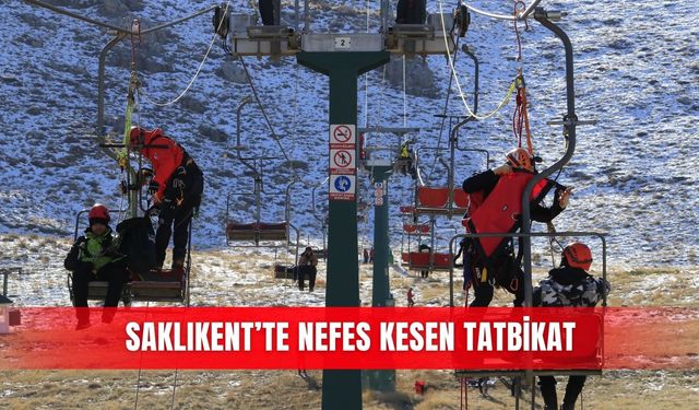 Saklıkent’te nefes kesen tatbikat