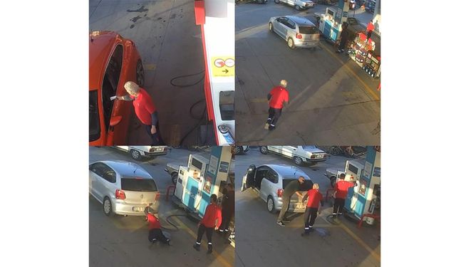 LPG pompası takılıyken hareket eden araca pompacı son anda müdahale etti