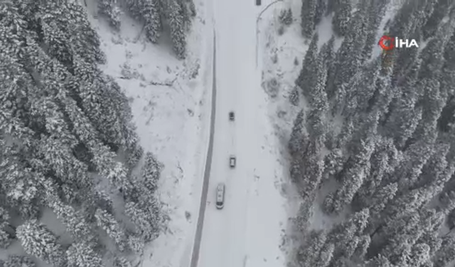 Ilgaz Dağı beyaza büründü