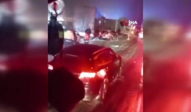 Bolu Dağı Tüneli çıkışında 6 araçlı zincirleme kaza