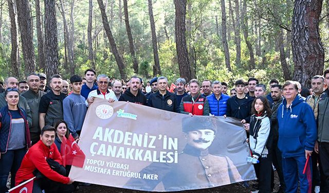 Topçu Yüzbaşı Mustafa Ertuğrul Aker Kemer'de anıldı