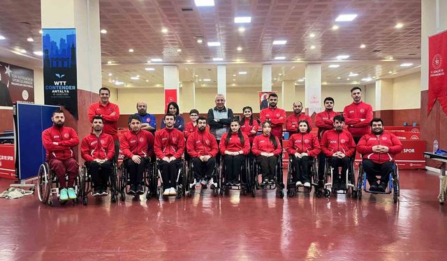 Paralimpik Masa Tenisi Milli Takımı Antalya'da kampa girdi
