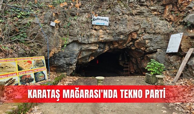 Karataş Mağarası'nda tekno parti