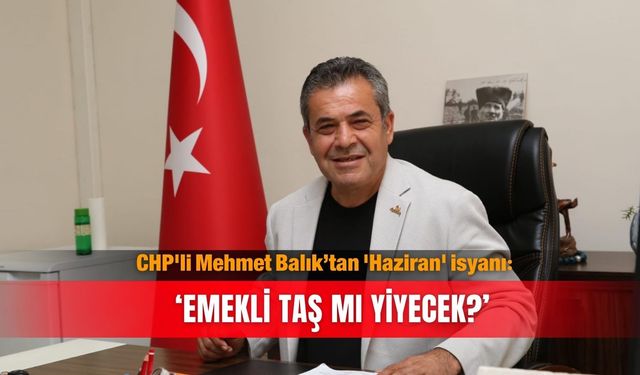 CHP'li Mehmet Balık’tan 'Haziran' isyanı: ‘Emekli taş  mı yiyecek?’