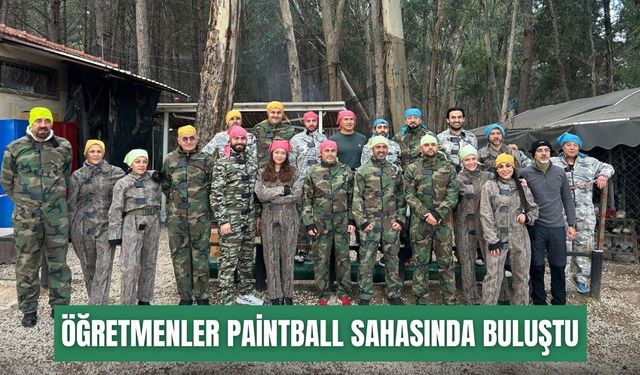 Aksu’da öğretmenler paintball sahasında buluştu