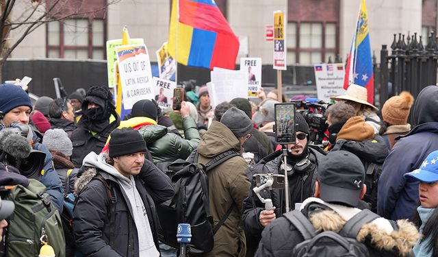 New York'ta Maduro ve eşinin serbest bırakılması için protesto