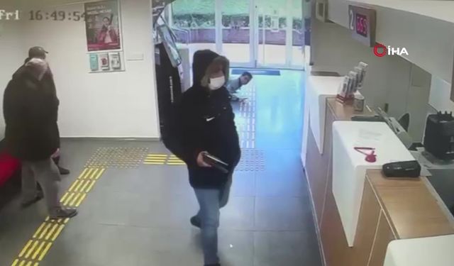 Banka soygunu kamerada!