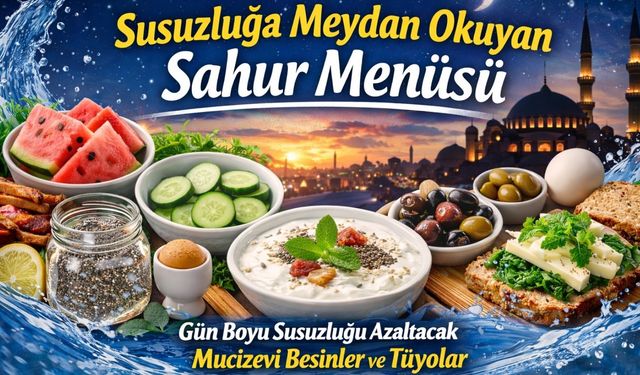 Susuzluğa meydan okuyan sahur menüsü