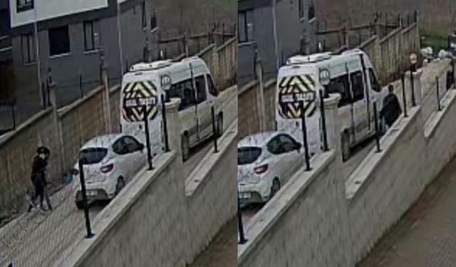 Kaza yapan sürücülerin kavgası kameralara yansıdı