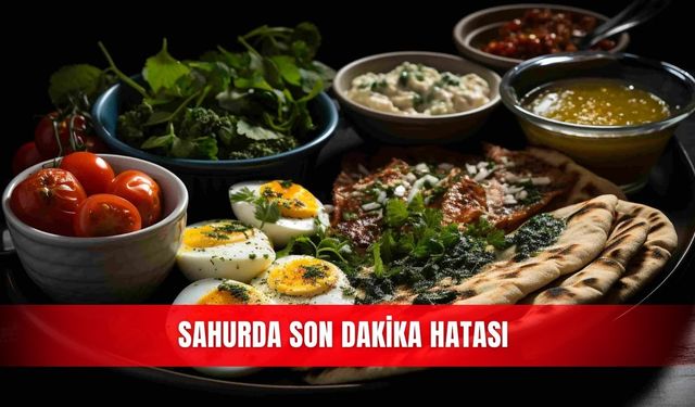 Sahurda son dakika hatası