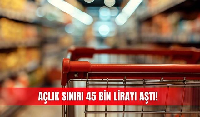 Açlık sınırı 45 bin lirayı aştı!