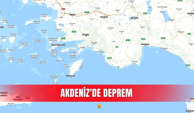 Akdeniz'de deprem