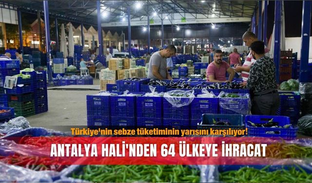Türkiye'nin sebze tüketiminin yarısını karşılayan Antalya Hali'nden 64 ülkeye ihracat