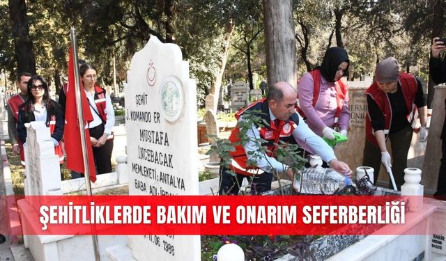 Şehitliklerde bakım ve onarım seferberliği