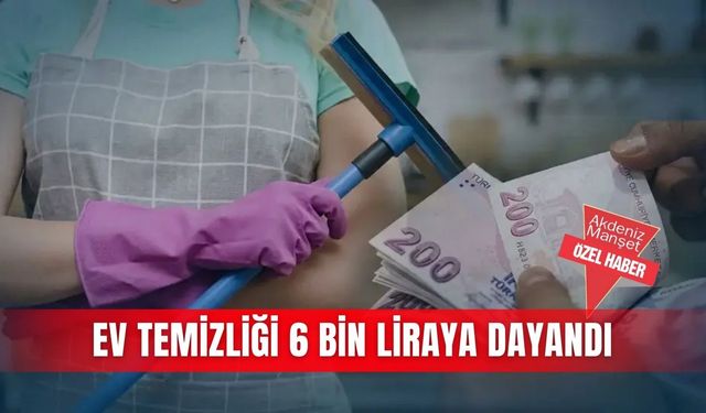 Ev temizliği 6 bin liraya dayandı