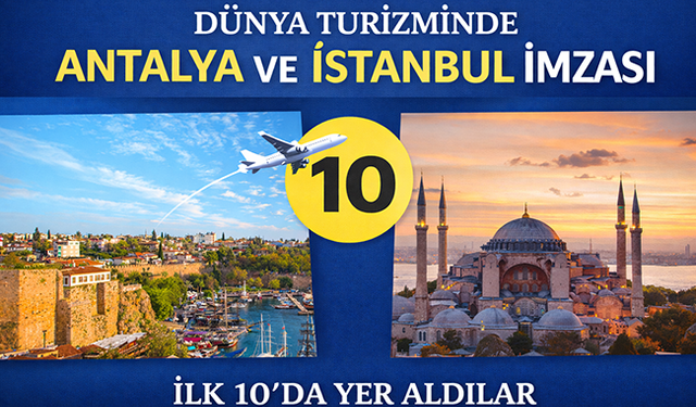 Dünya turizminde Antalya ve İstanbul imzası: İlk 10’da yer aldılar