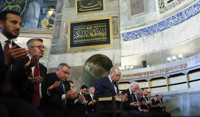 Cumhurbaşkanı Erdoğan, cuma namazını Ayasofya-i Kebir Cami-i Şerifi'nde kıldı