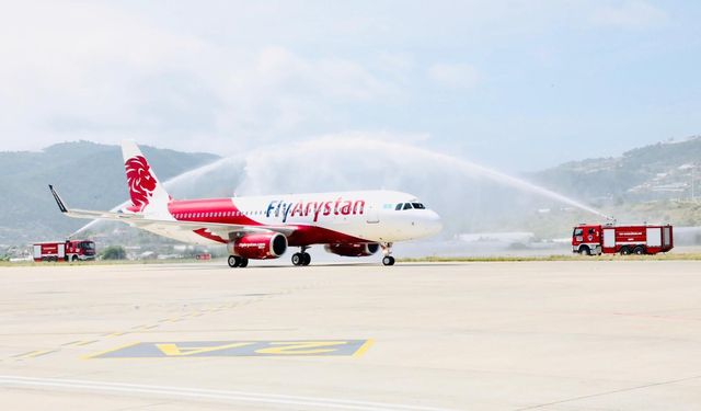 Almatı'dan Gazipaşa-Alanya Havalimanına ilk uçak seferi